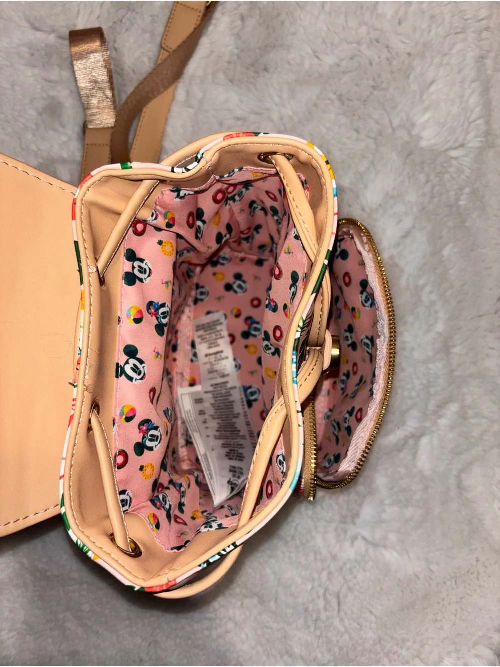 Disney Aulani Resort Loungefly Mickey Minnie Tropical Mini Drawstring Backpack